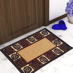 Athom Trendz Set Of 3 Brown & Beige Printed Anti-Skid Door Mats-82