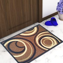 Athom Trendz Set Of 3 Brown & Black Self-Design Anti-Skid Doormats-13