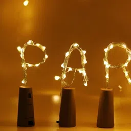 ENORMITY Set of 3 Yellow Rice Shape String Lights image 2