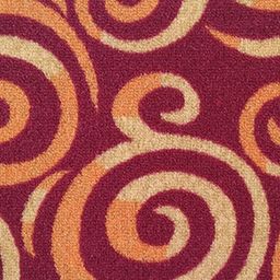 Athom Trendz Set Of 3 Maroon & Yellow Patterned Anti Skid Latex Backing Rectangular Door Mats image 4