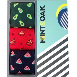 Mint & Oak Men Pack Of3 Breakfast Delight Patterned AntiBacterial Above Ankle-Length Socks-picture-47