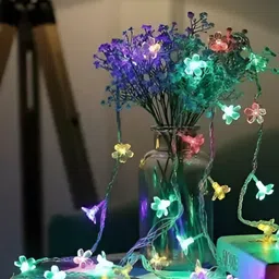 SPARK WORLD Blue Flower Shape String Lights image 3