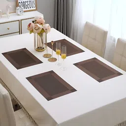 UniKart Coffee Brown 4 Pieces Rectangle Table Placemats-image-76