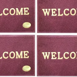 Abhsant 4-Piece Maroon Anti-skid Doormats-image-49