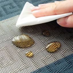 YELONA Blue 4 Pieces Textured Rectangular Table Placemats image 3