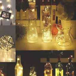 SPARK WORLD  White Rice Shaped String Lights image 5
