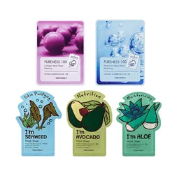 TONYMOLY Set of 5 Glow For It Face Sheet Masks - 21 g Each image 1