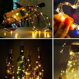 ENORMITY 5-Pcs Yellow & White Rice Shape String Lights image 3