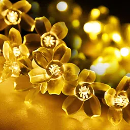SPARK WORLD Yellow Flower-Shaped String Lights image 2