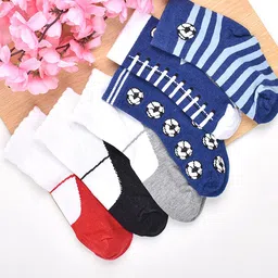 FOOTPRINTS Kids Pack of 6 Organic Cotton Ankle Length Socks-31