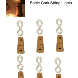 SPARK WORLD Yellow 6 Pieces Rice-Shaped String Light-40