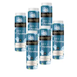 COROnation Herbal Set of 6 Cool & Refreshing Perfumed Talc -  100 g Each-54