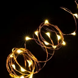 ENORMITY 6-Pcs Yellow & White Rice Shape Bulb String Lights image 4