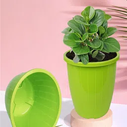 Kuber Industries Green & Blue 6 Pcs Textured Planters Pots-12