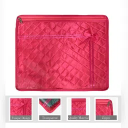 Kuber Industries Pink 6 Pieces Saree Cover Organisers-57