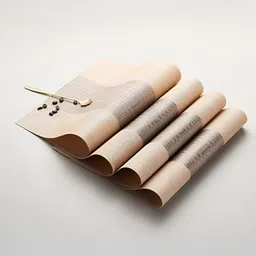 UniKart Beige & Grey 8 Pieces Geometric Rectangle Table Placemats-30