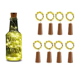 ENORMITY 8Pcs White & Brown Rice Shape String Lights-50