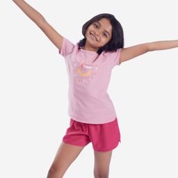 Girls' Multisport Breathable Shorts - Pink-image-82