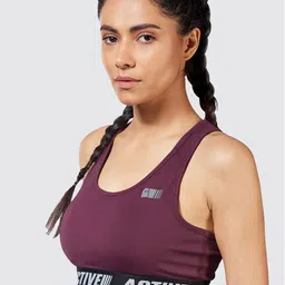 The Souled Store Burgundy Training & Gym Workout Bra-10