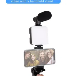 SANJAY ENERPRISES Vlogging kit 6 in 1 Combo (Shotgun Microphone, Selfie Light, Tripod Stand Tripod Kit-image-82