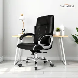 palarial Ergonomic High-Back Office Chair with Padded Armrests and Chrome Base Leatherette Office Executive Chair-picture-12