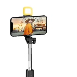 HIFY Mini Selfie Stick Tripod, Phone Tripod with Fill Light 3 Modes 3 Brightness Portable Pocket Bluetooth Selfie Stand with Wireless Remote Tripod, Monopod image 1