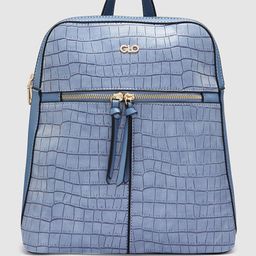 Globus Women Blueish Grey Textured Smart Casual Backpack-20