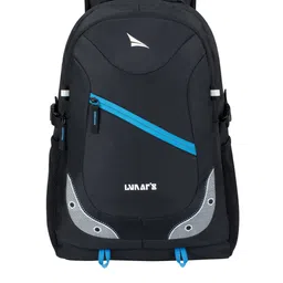 LUNAR'S Unisex Blue & Black Embroidered Backpack-image-36
