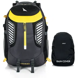 LUNAR'S Unisex Grey & Black Embroidered Backpack-image-35
