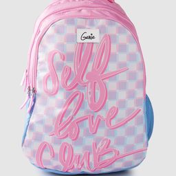 Genie Women Typography Printed & Checked Backpack-17