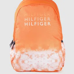 Tommy Hilfiger Unisex Orange Textured Backpack-image-99