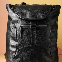 HAUTE SAUCE by Campus Sutra Women Black Textured Backpack-12