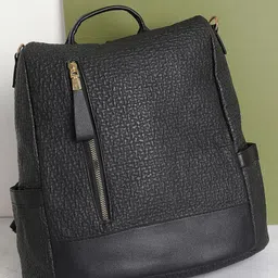 HAUTE SAUCE by Campus Sutra Women Black Tasselled Backpack-image-60