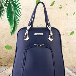 FLYING BERRY Women Blue Solid Backpacks-99