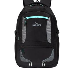LUNAR'S Unisex Black & Blue Backpack-36