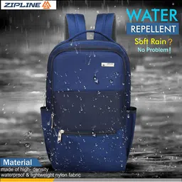 ZIPLINE Unisex Blue Laptop Backpack-image-63