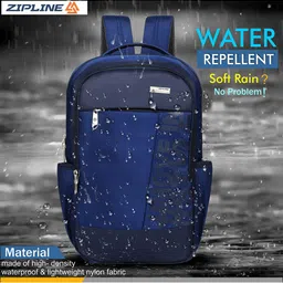 ZIPLINE Unisex Grey & Blue Laptop Backpack-14