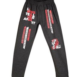 Fashionable Kids Mid-Rise Typography Printed Pure Cotton Track Pant-image-95