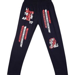 Fashionable Kids Mid-Rise Typography Printed Pure Cotton Track Pant-image-55