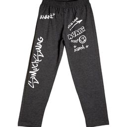 Fashionable Kids Mid-Rise Typography Printed Pure Cotton Track Pant-image-98