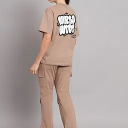 GRIFFEL Women Printed Cotton T-shirt With Pyjamas-image-9