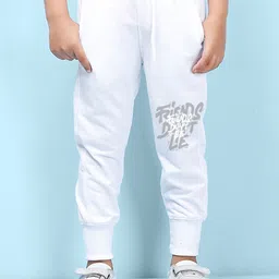 NUSYL Kids Printed Detail Regular Fit Joggers-image-97