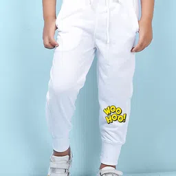 NUSYL Kids Printed Detail Regular Fit Joggers-image-76