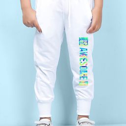 NUSYL Kids Printed Detail Regular Fit Joggers-image-80