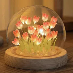Unique Handmade Tulip Flower Night Light | DIY Cute Flower Lamp Decor Night Lamp-13