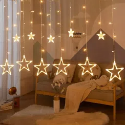 138 LEDs 2.5 m Yellow Flickering, Steady Star Rice Lights-image-5