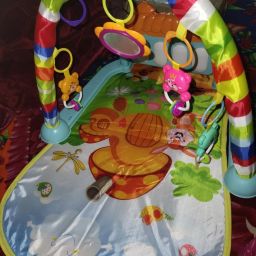 2-in-1 Baby Activity Gym with Music Mat & Hanging Teethers-15