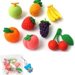 Fancy Eraser Fruit Style Set of 8 Non-Toxic Eraser-3