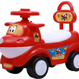 Kids Manual Ride On Cart Airplane Design with Under Seat Storage Compartment Car Battery Operated Ride On-13