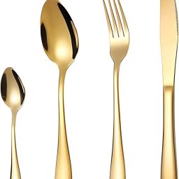 MANISHAWARE Luxe Gold Dining and Gifting Collection Stainless Steel Cutlery Set-image-17
